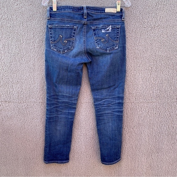 AG Adriano Goldschmied Stilt Crop Cigarette Crop Distressed Jeans Sz 26 - Picture 6 of 13